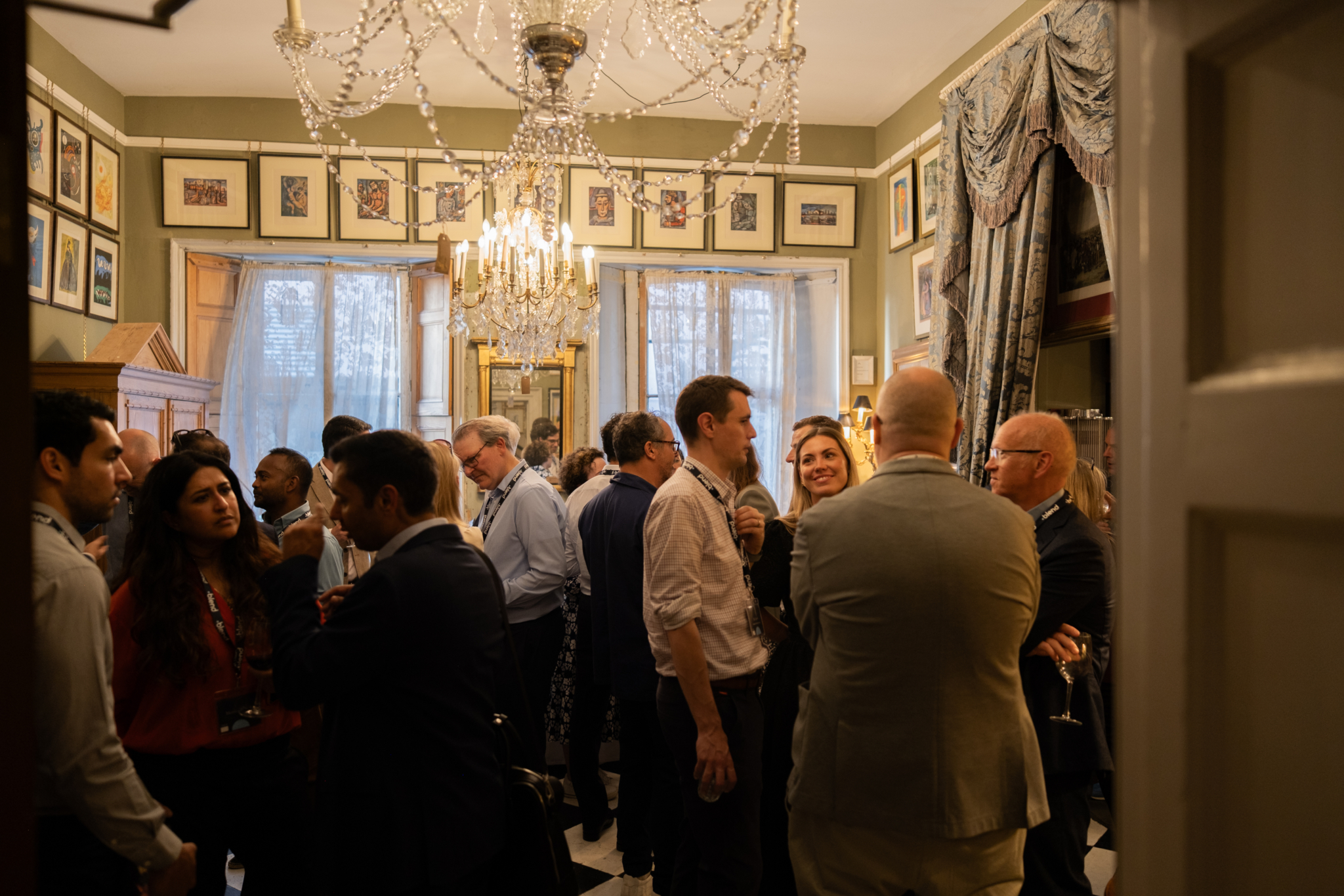Executive's networking in a room